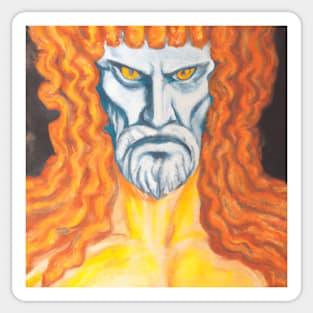 Portrait of the greek god Zeus Sticker